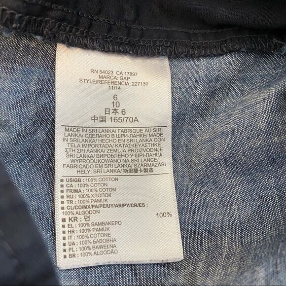 GAP Tailored Shorts Blue Tropical Print size 6 - Picture 5 of 6